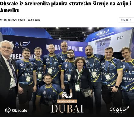 Screenshot of the original Poslovne novine article, showing its headline and lead photograph